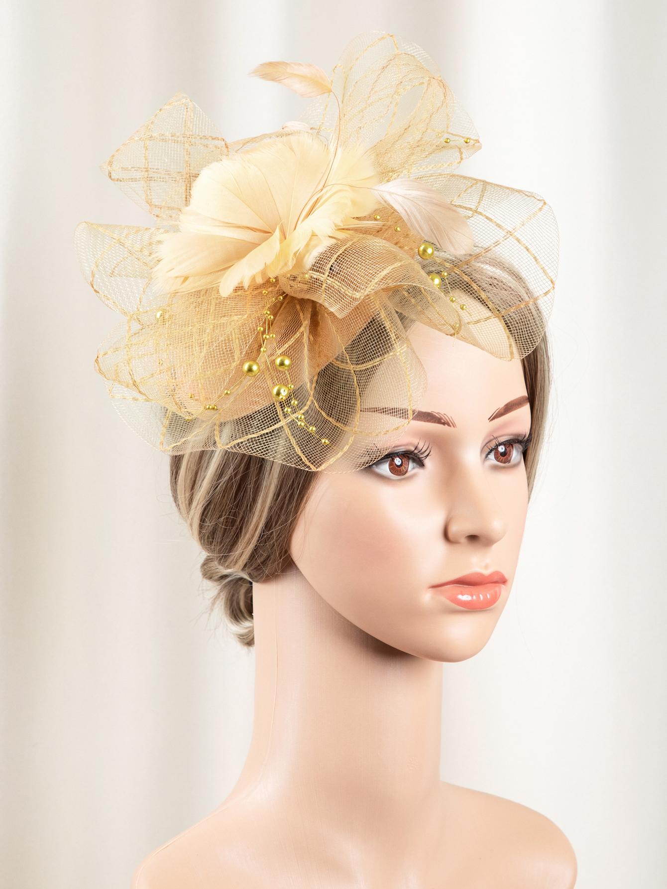 1 piece of handmade floral feather accessory for ladies, party birthday, horse race, wedding, Christmas, Halloween hat, church hat, Derby hat. 123356598