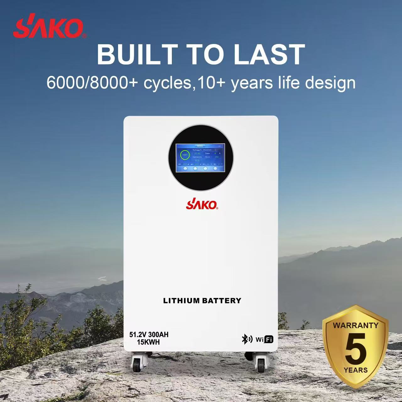وبطاريات الليثيوم الخزونة 5KW 10KW 15KW مع خزان ذكي BMS، في مجموعة ساكو Li Sun في البيت 24V 48V Livepo4. details Picture
