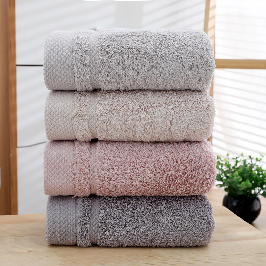 Bath towel, all-cotton towel, 500g combed cotton, soft, absorbent, thickened pure cotton logo wholesale