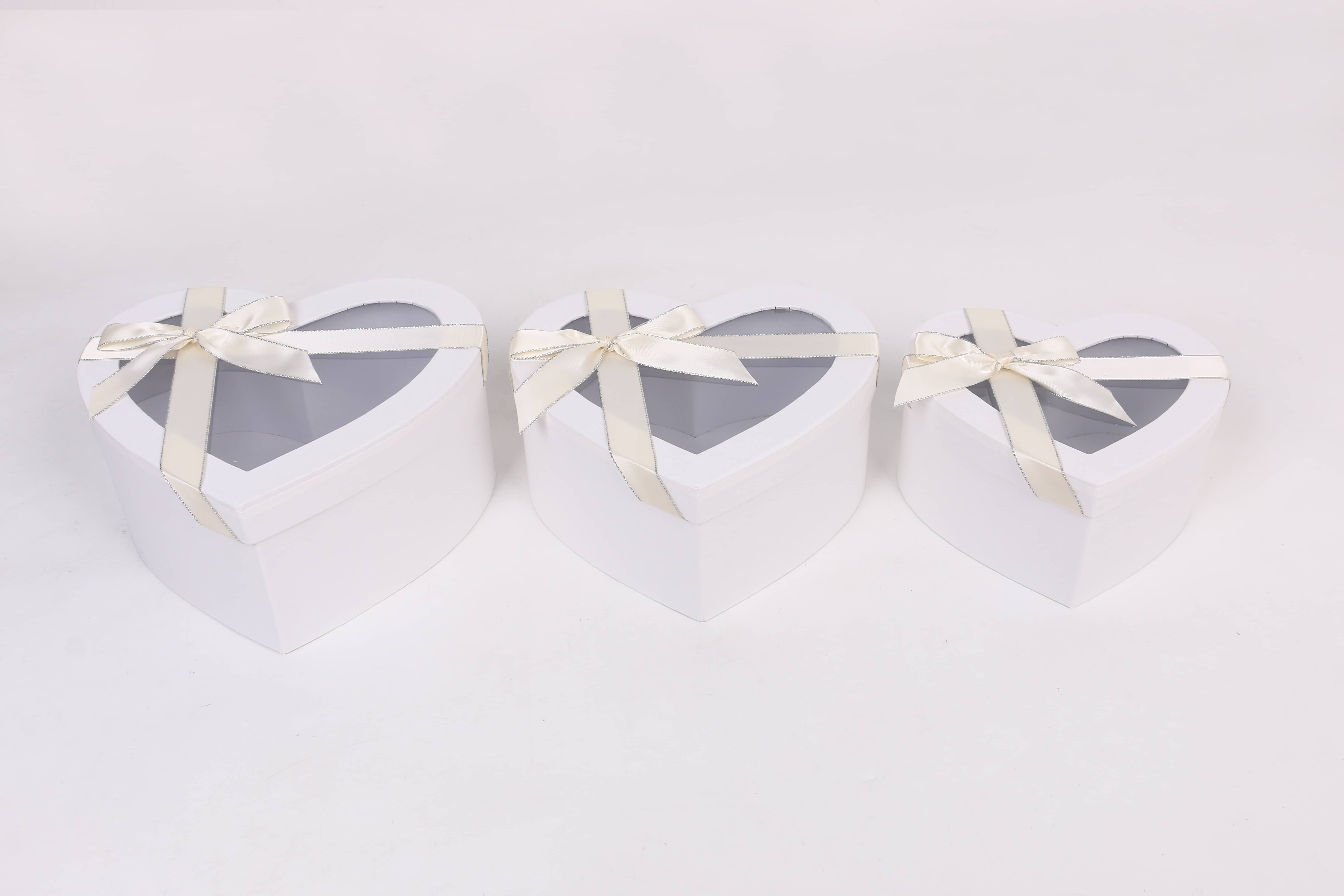 3407# Heart-shaped Window Gift Box, Bow Ribbon Souvenir Box, Holiday Gift Box pic 5