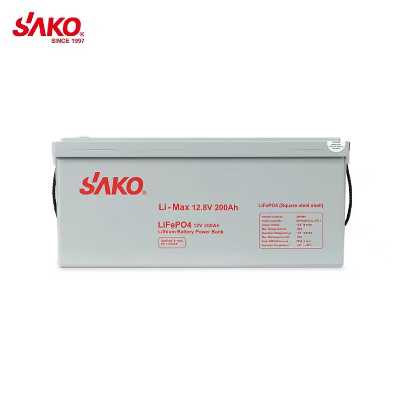 SAKO Li-MAX 12V 24V lithium batteries 100ah 200ah 300ah household lithium iron phosphate solar energy storage batteries Specification image