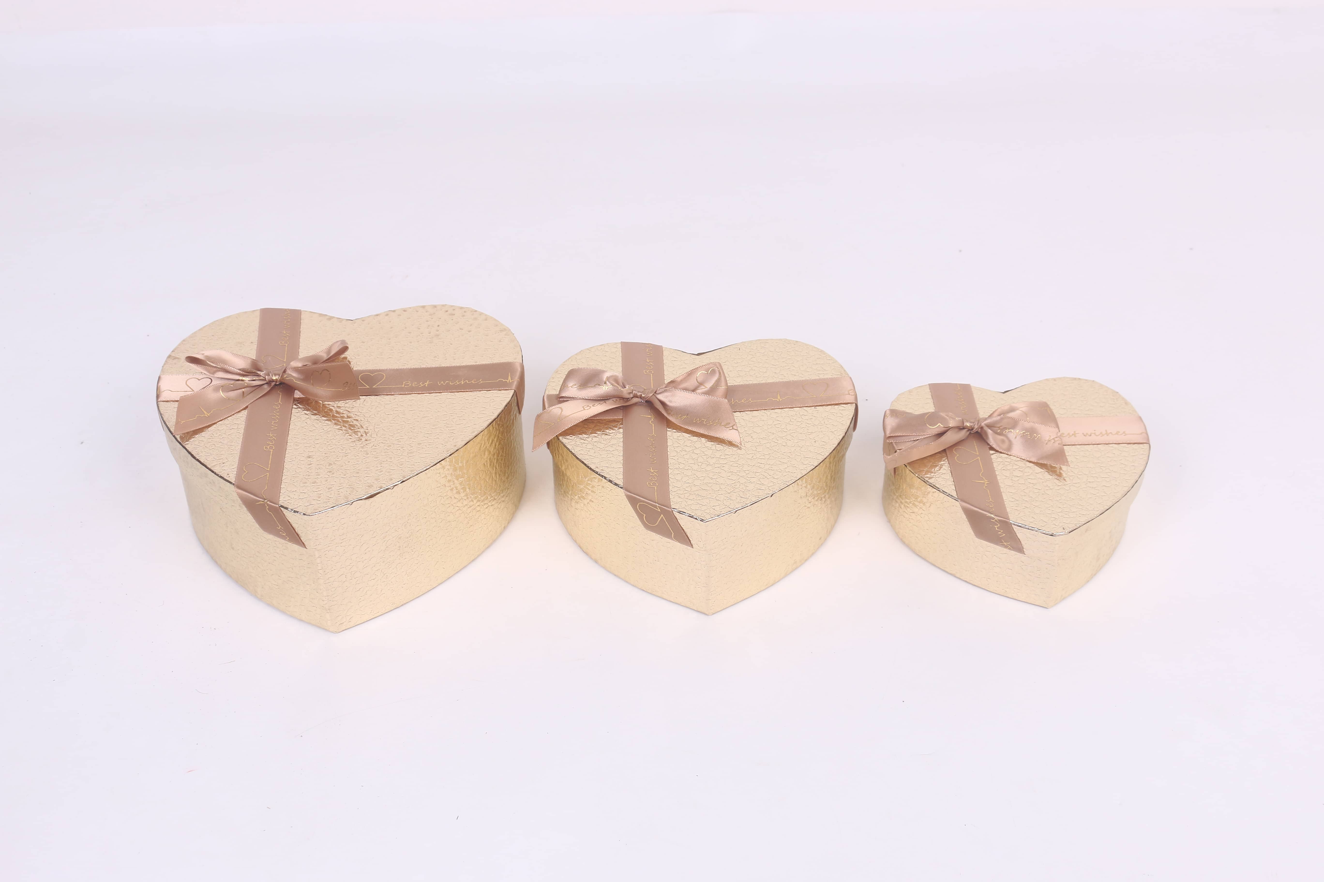 3405# Love Gift Box Three-piece Set, Heart-shaped Gift Box, Souvenir, Festival Gift Packaging Box, Exquisite Gift box, Lychee pattern Gift box, Factory direct sales pic 5