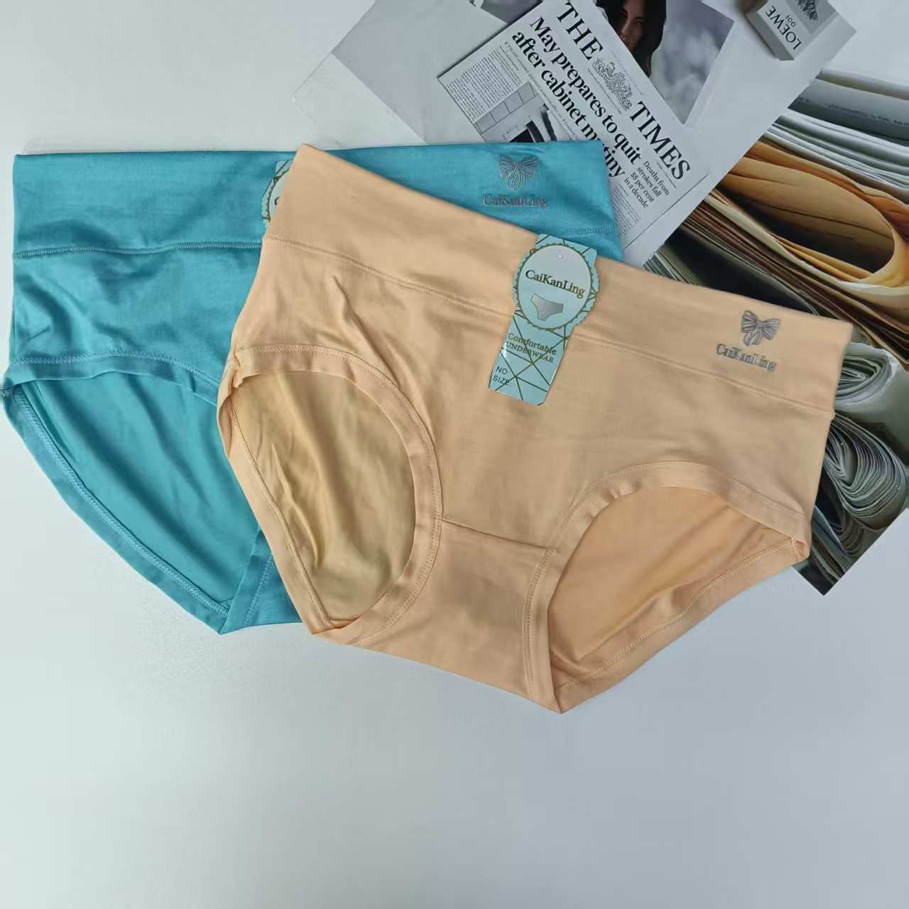1637# Underwear for export, women's printed high-waisted underwear, 3D printed fashionable underwear, women's triangular underwear, QNI Item Picture