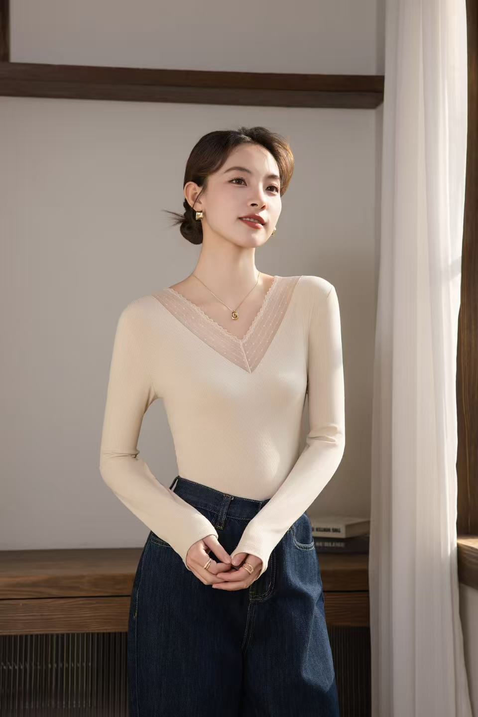 保暖/暖暖服/打底衫女长袖韩版/服装/上衣细节图