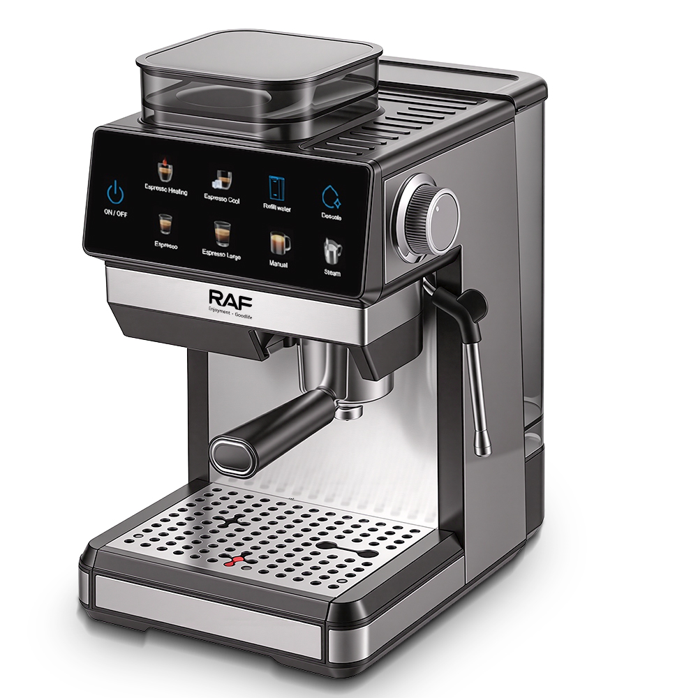 RAF European-style Italian coffee machine, coffee grinding and extraction integrated coffee machine, multi-functional menu, iced Americano, 20bar Specification image