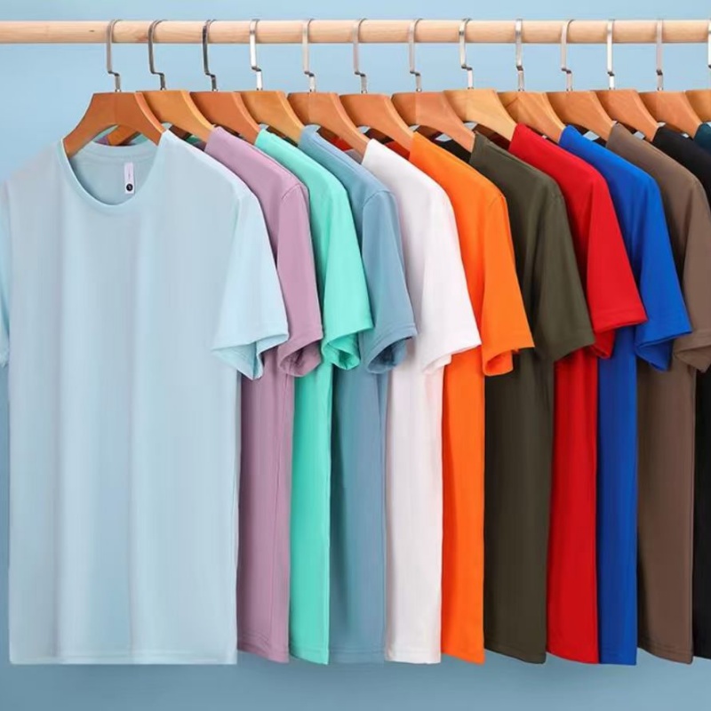 LLFZ-1122 White T-shirt with waterproof and stain-resistant round neck (three-proof: waterproof/stain-resistant/dustproof) Summer short-sleeved white T-shirt for men and women Application Scenario