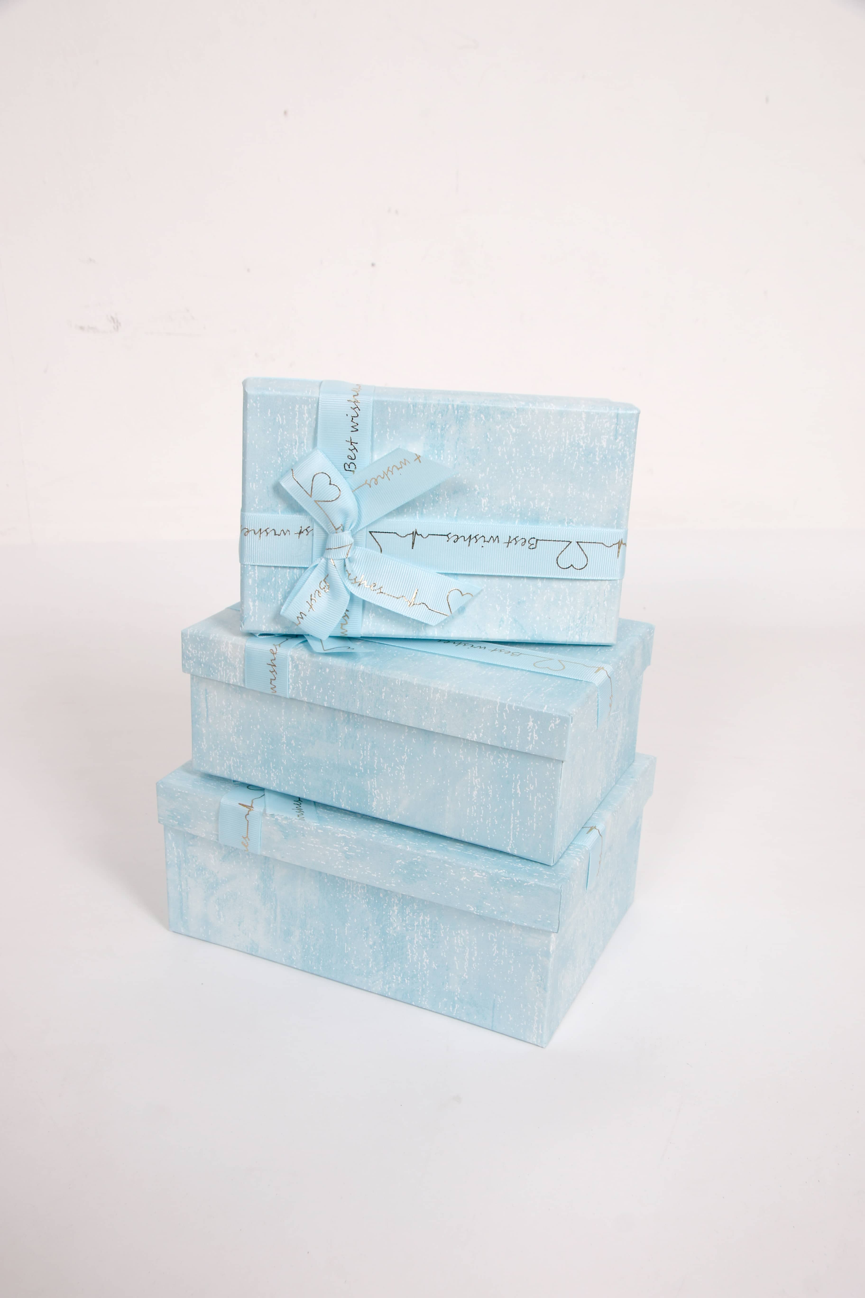 3404# Rectangular three-piece set Threaded Ribbon Gift Box, Souvenir, festival gift Packaging box, Exquisite gift box, special paper gift box, factory direct sales pic 7