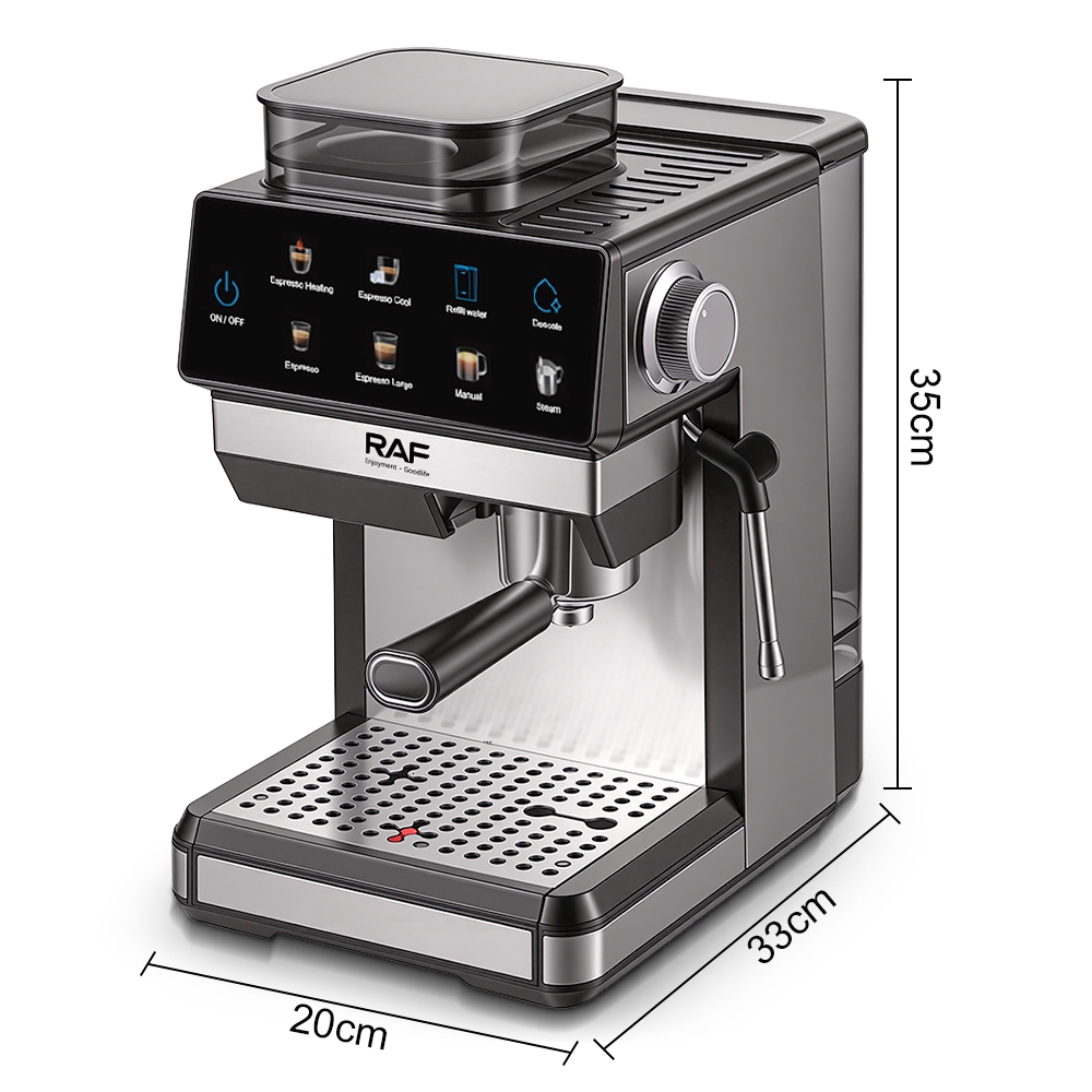 RAF European-style Italian coffee machine, coffee grinding and extraction integrated coffee machine, multi-functional menu, iced Americano, 20bar pic 5