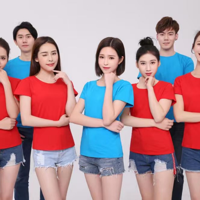 LLFZ-1002 Activity uniform, cultural T-shirt, round color cotton, round neck, short sleeve Item Picture