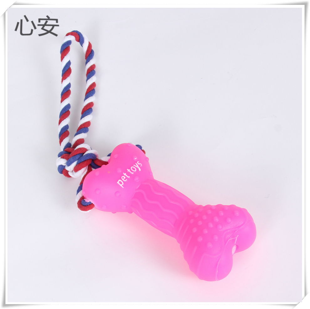 Wholesale of creative dog toys, pet vocal toys, simulated bones that can withstand biting, puppy teeth cleaning training, and vinyl toys Application Scenario