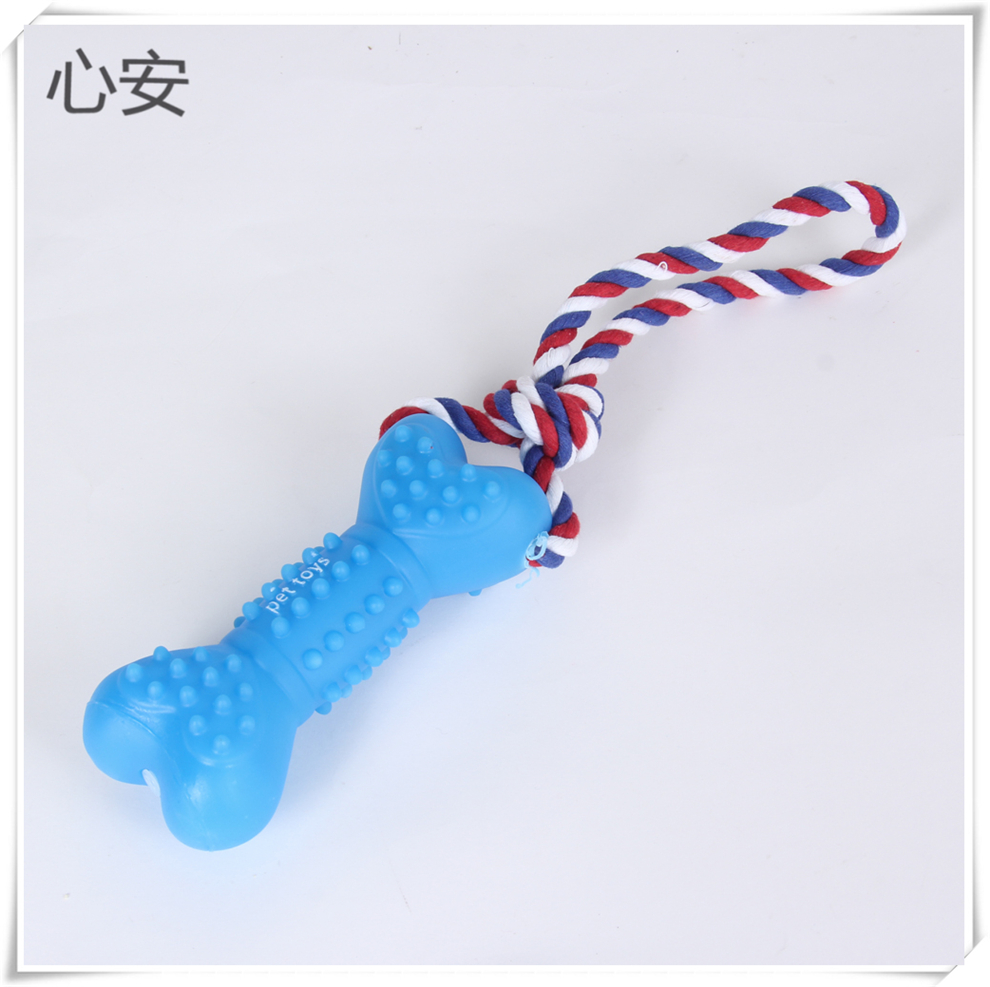 Export toy dog bone-shaped self-entertainment and boredom toy, durable chewing and teething interactive pet products for dog training details Picture