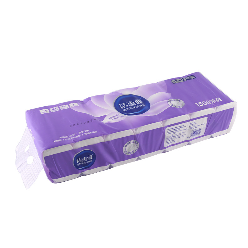 Jiehuiya toilet Paper 1300g without core, household tissue paper, toilet paper, restaurant and hotel napkins, wholesale face towels Application Scenario