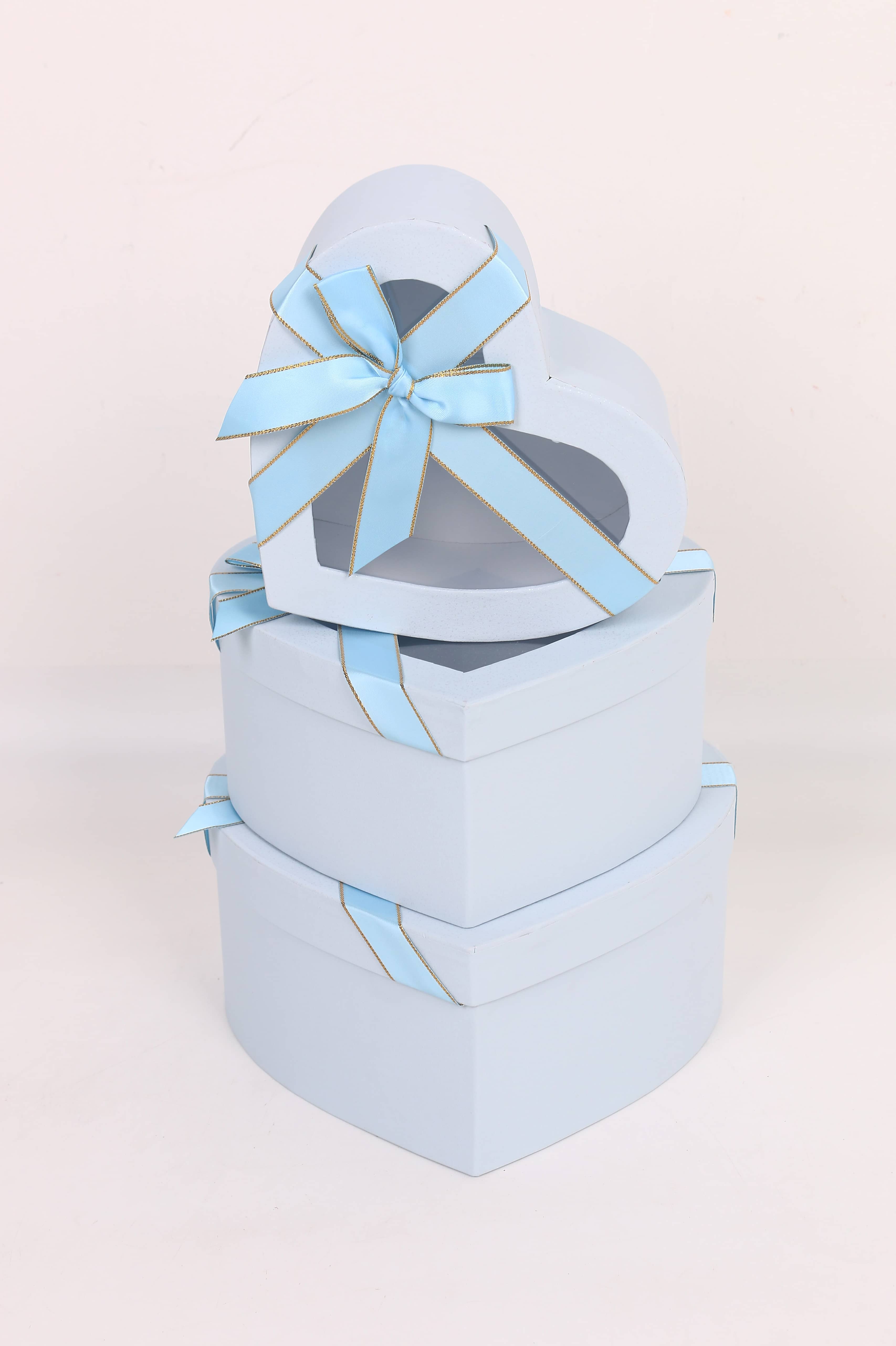 3407# Heart-shaped Window Gift Box, Bow Ribbon Souvenir Box, Holiday Gift Box Item Picture