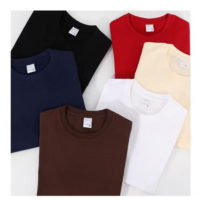 LLFZ-890 solid color men's and women's same style heavy combed cotton summer short-sleeved women's white T-shirt Application Scenario