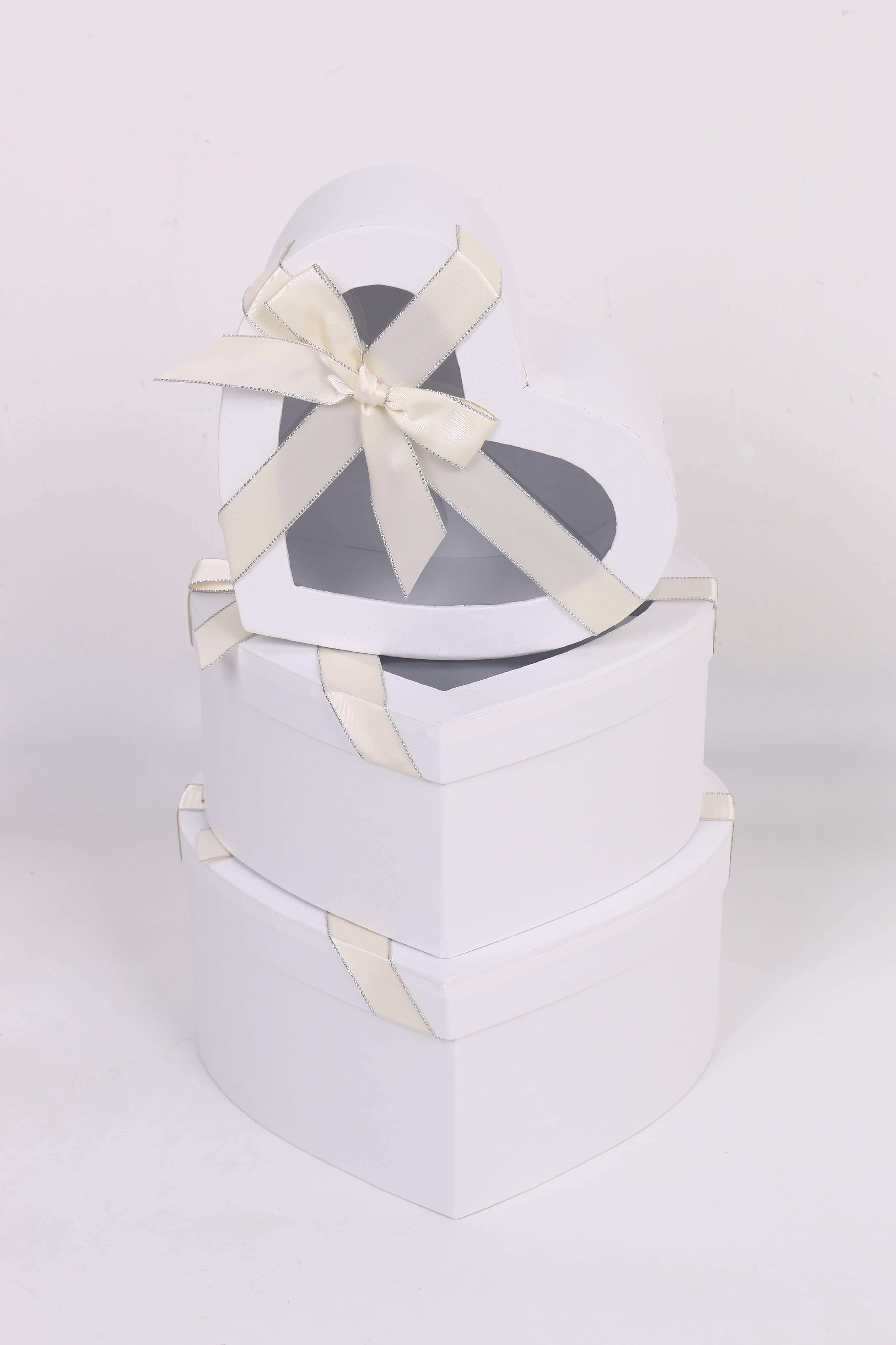 3407# Heart-shaped Window Gift Box, Bow Ribbon Souvenir Box, Holiday Gift Box pic 6