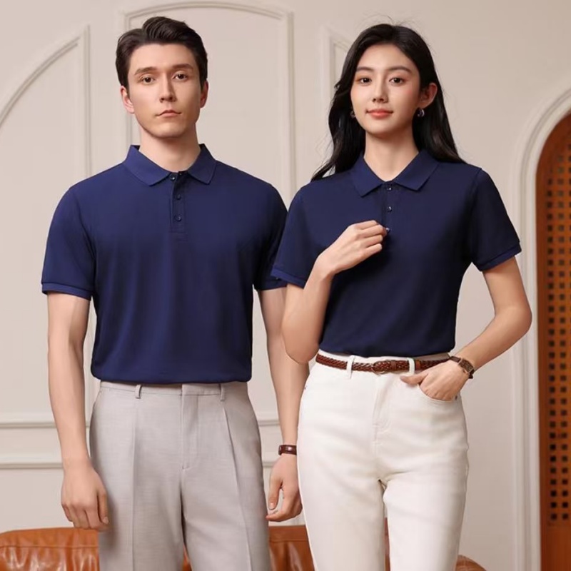 LLFZ-2988 Nano all-cotton lapel short-sleeved shirt (slit hem) men's polo shirt custom-made Specification image