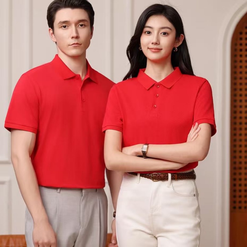 LLFZ-2988 Nano all-cotton lapel short-sleeved shirt (slit hem) men's polo shirt custom-made details Picture