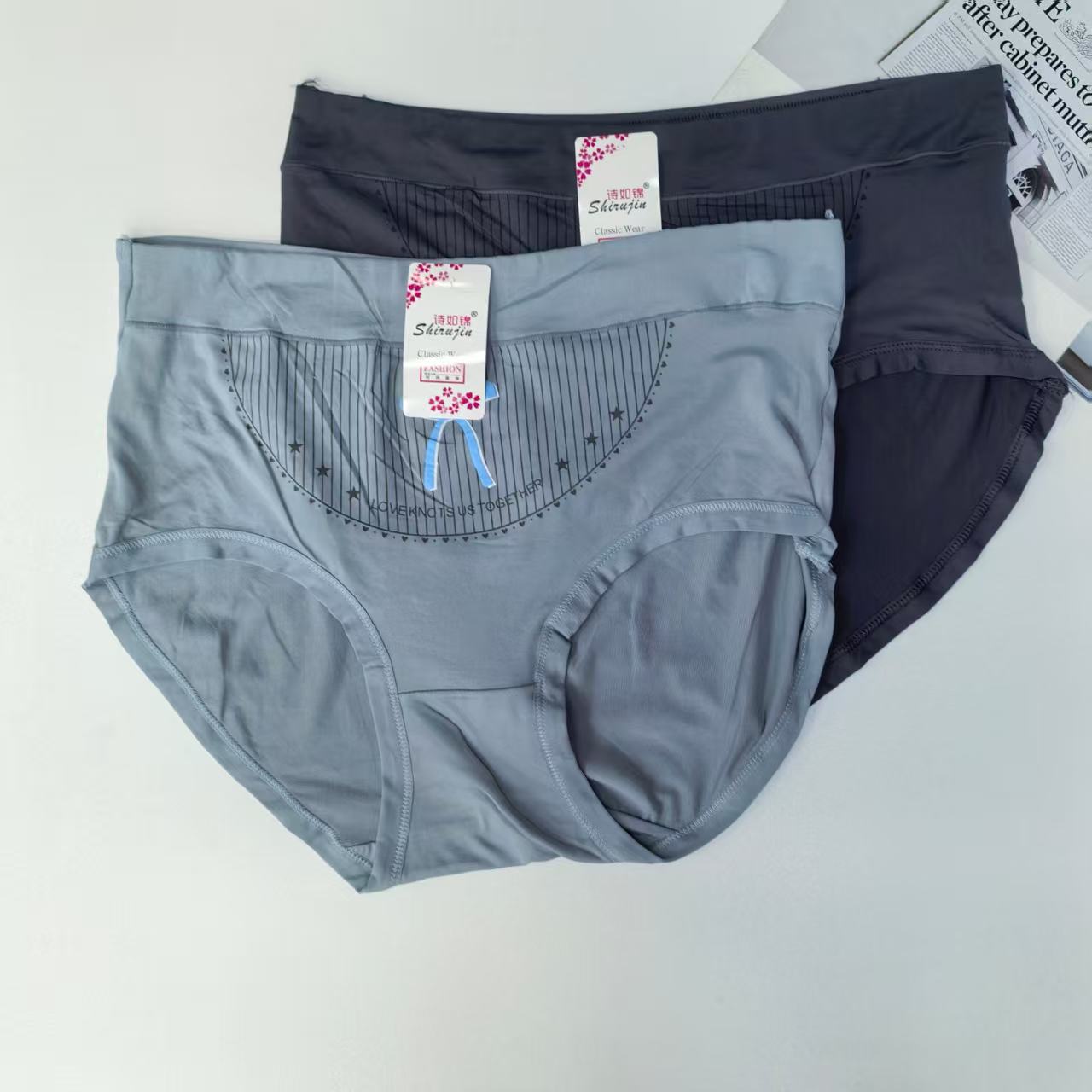 1639# Underwear for export to the Middle East and Africa, women's printed high-waisted underwear, printed fashionable underwear, women's triangle underwear, QNI Item Picture