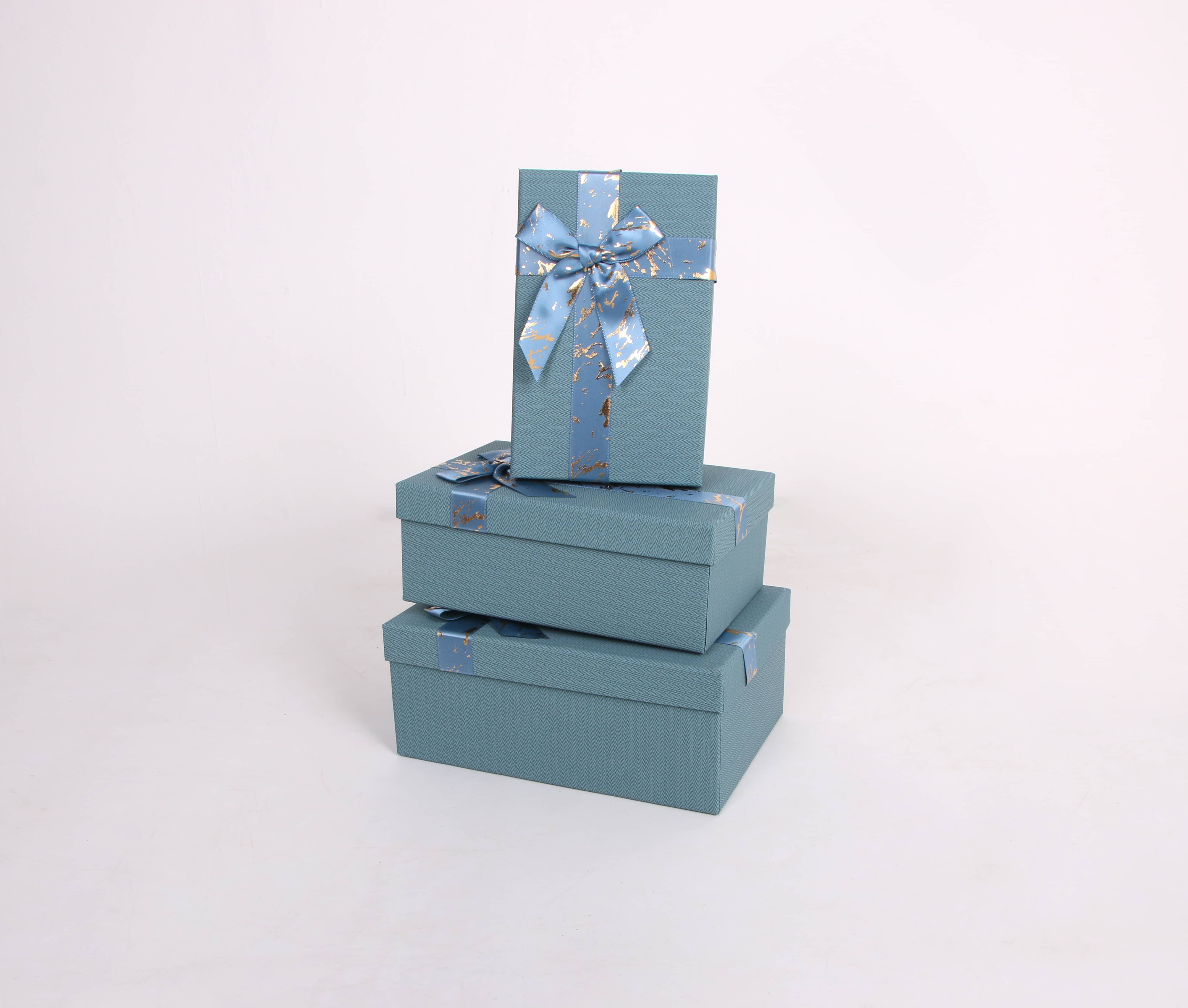 3404# Rectangular three-piece set, gilded stone pattern ribbon Gift box, souvenir, festival gift packaging box, exquisite gift box, special paper gift box, factory direct sales Application Scenario
