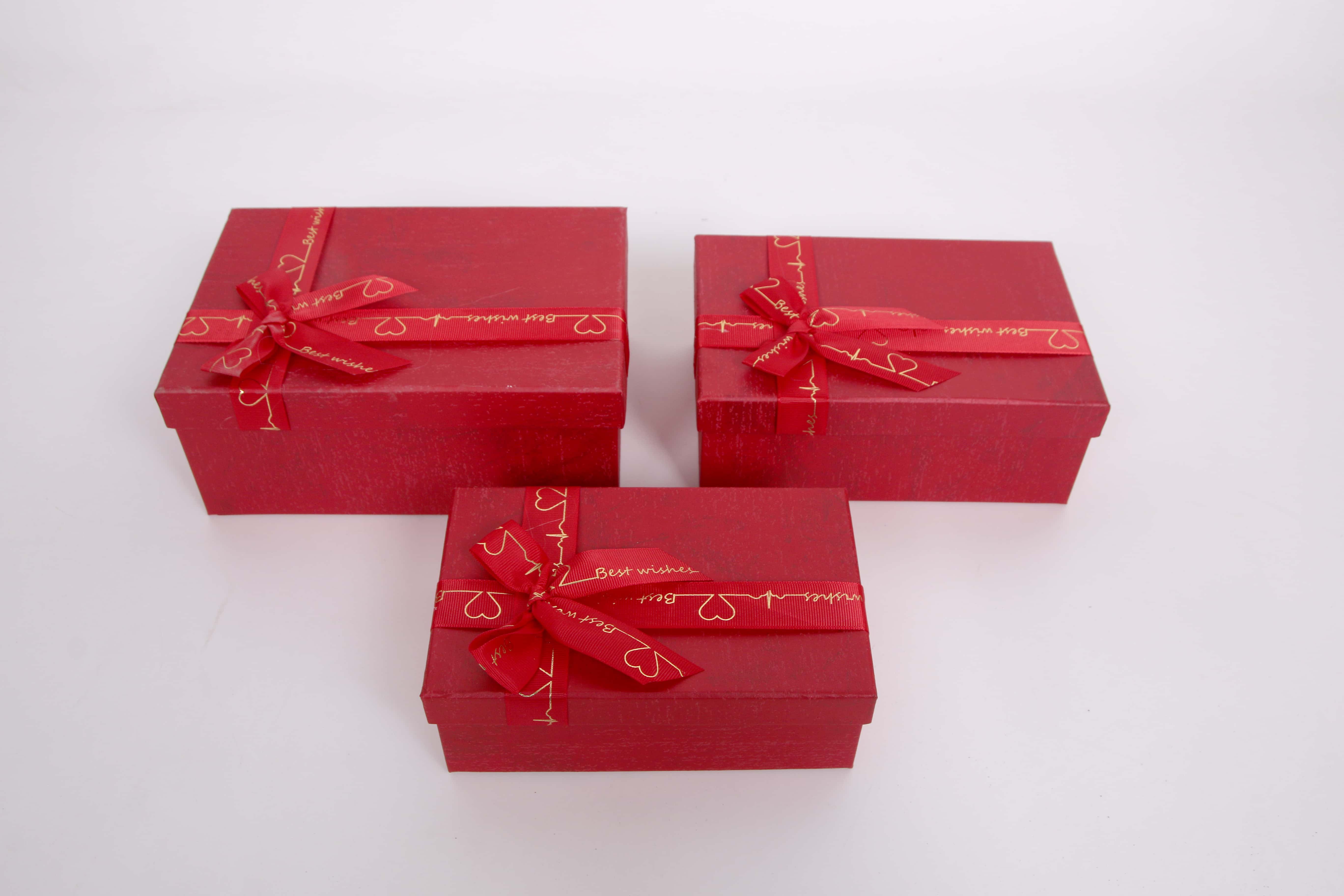 3404# Rectangular three-piece set Threaded Ribbon Gift Box, Souvenir, festival gift Packaging box, Exquisite gift box, special paper gift box, factory direct sales pic 2