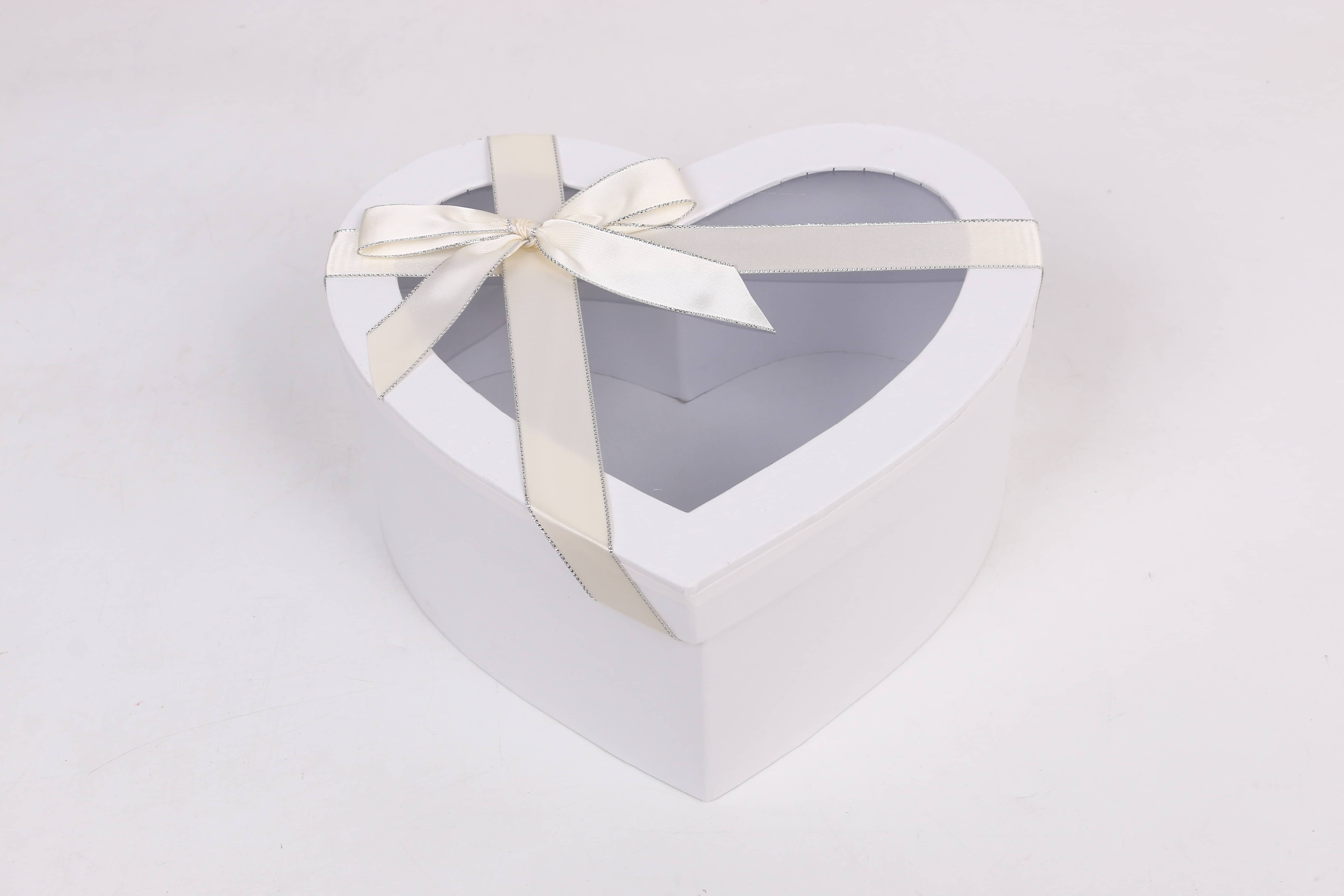 3407# Heart-shaped Window Gift Box, Bow Ribbon Souvenir Box, Holiday Gift Box pic 4