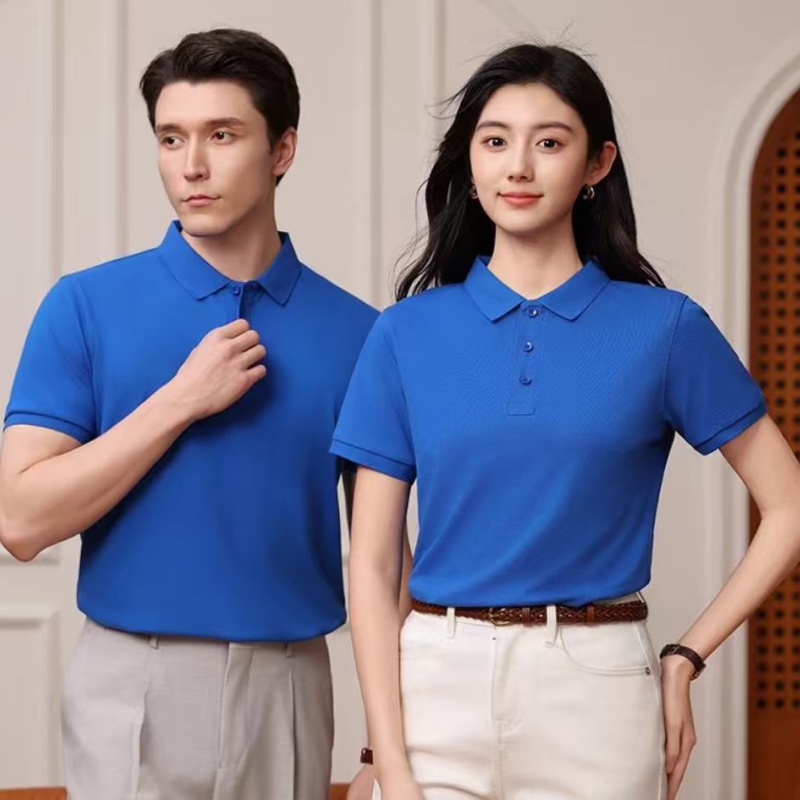 LLFZ-2988 Nano all-cotton lapel short-sleeved shirt (slit hem) men's polo shirt custom-made