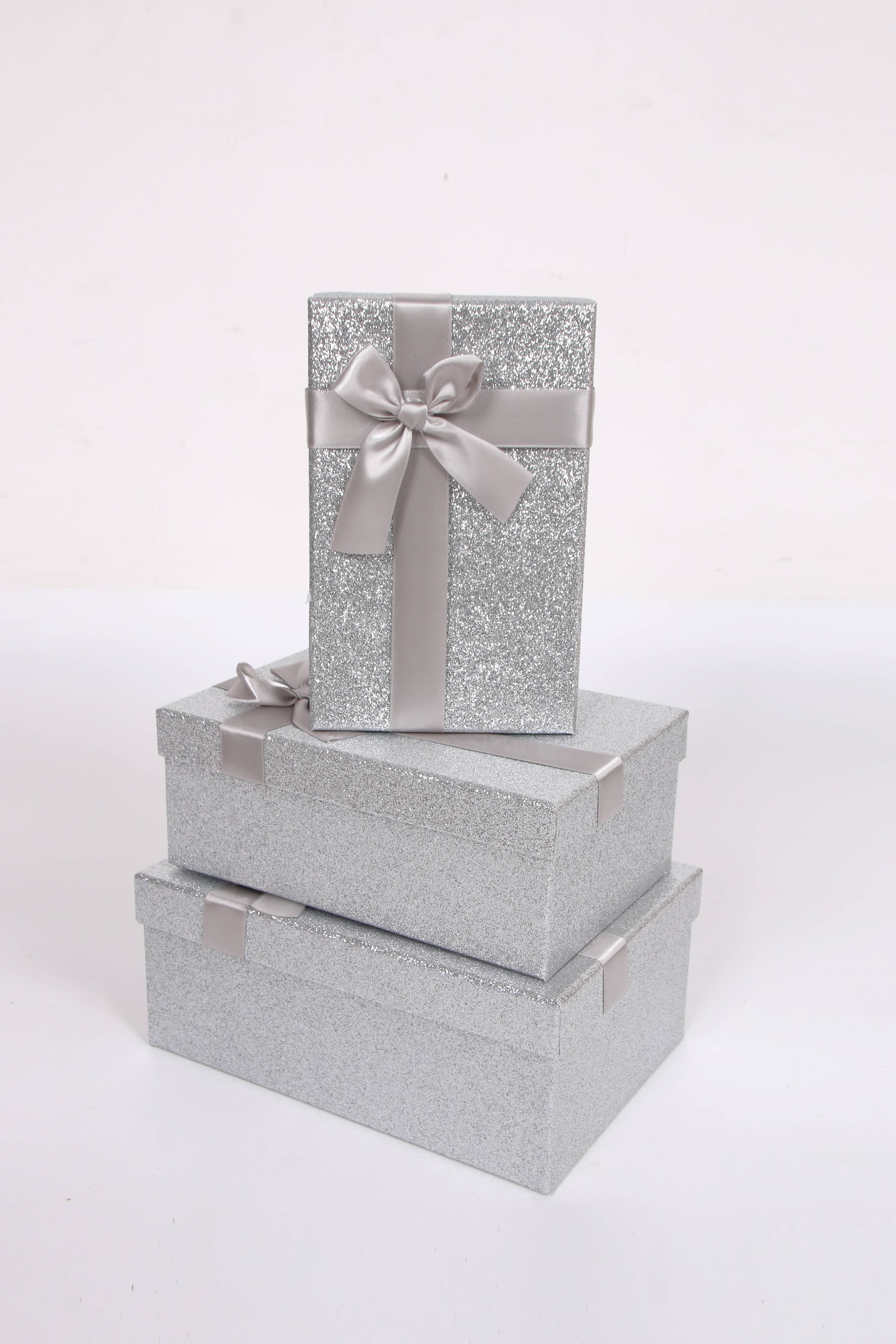 3404# Rectangular three-piece set Souvenir, festival gift packaging box, exquisite gift box, special paper gift box, factory direct sales Specification image