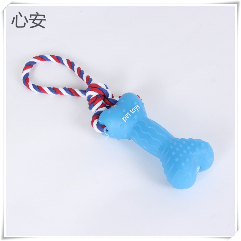 Wholesale of creative dog toys, pet vocal toys, simulated bones that can withstand biting, puppy teeth cleaning training, and vinyl toys details Picture
