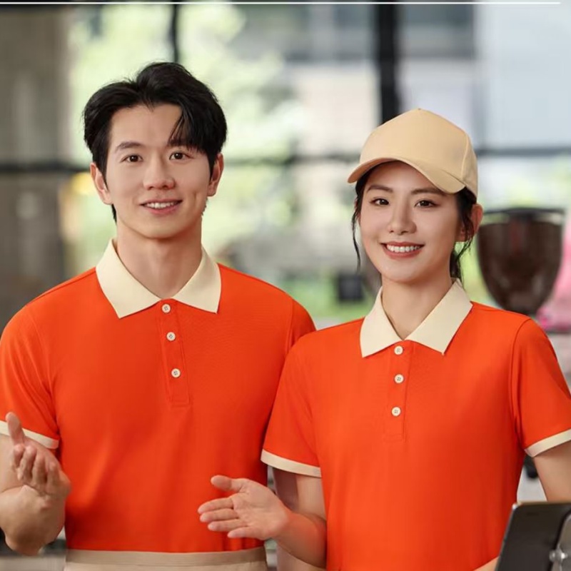 LLFZ-2506 Bronze Series Contrasting Color Lapel POLO Shirt (Asia-Europe Size)