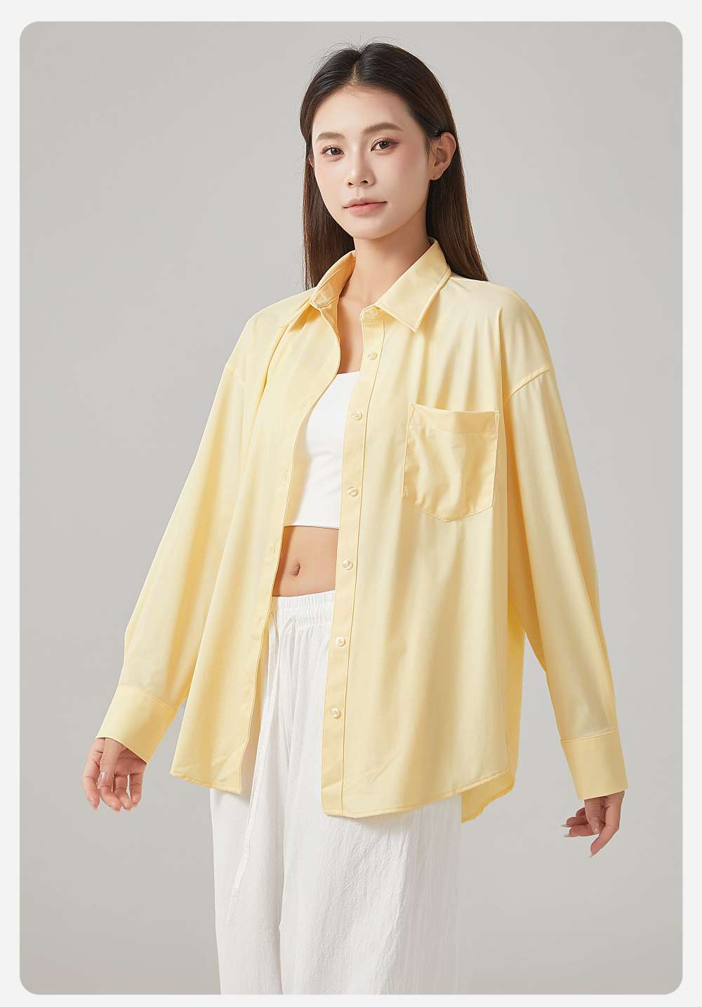 Lady Bonizi's loose, fashionable and casual women's shirts Item Picture