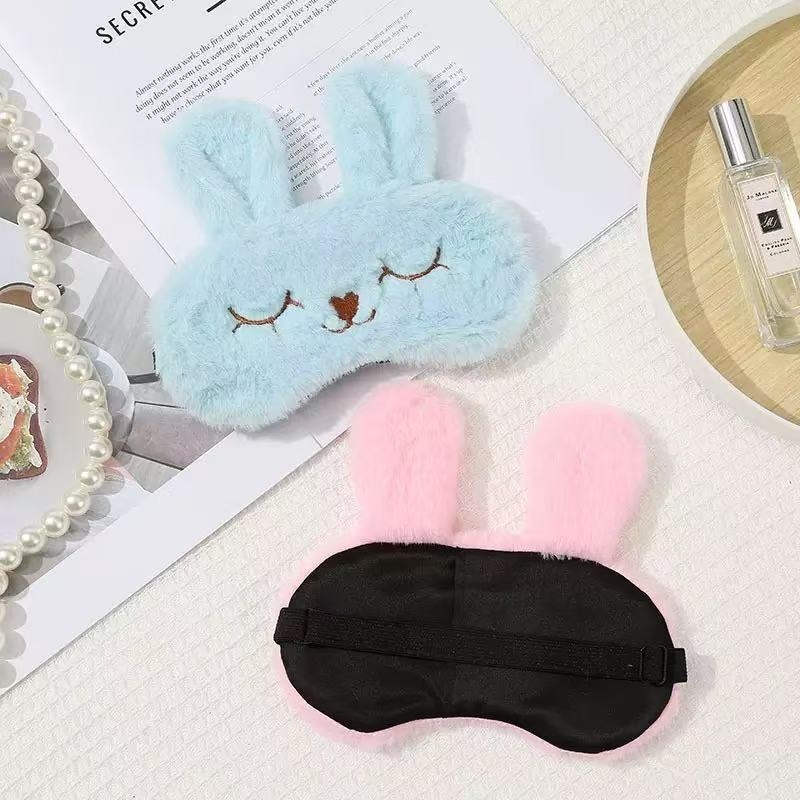 Cross-border cartoon plush sleep eye mask, light-blocking sleep, hot compress, ice compress eye mask, ice pack, children's eye mask wholesale logo details Picture