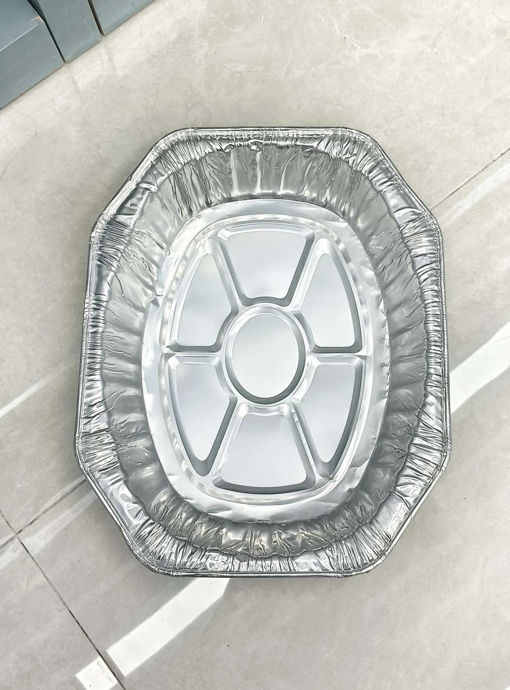 AF4450 disposable household aluminum foil container, large-sized roast chicken, aluminum foil sealed and fresh-keeping, 445*345*80mm