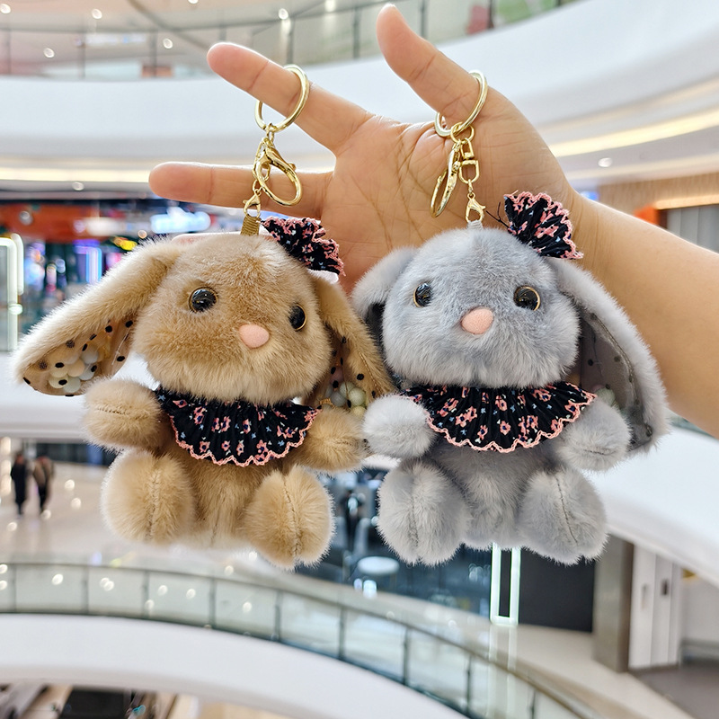 Colorful ball scarves, creative 4-inch plush pendants, claw machines, dolls, key pendants, car schoolbags, hanging decorations, gifts, cartoon transformation keychains, dress-up dolls, plush toys, cute wholesale details Picture