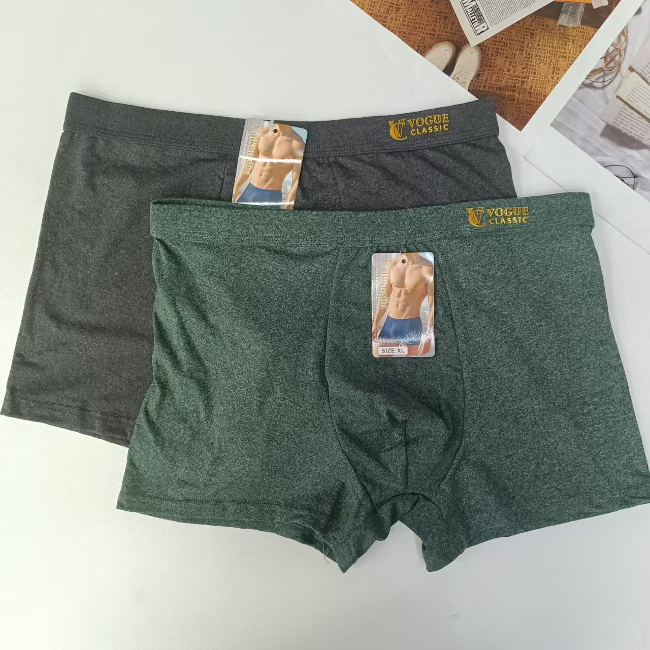 1614# Underwear for export, men's underwear, men's solid color printed briefs, fashionable and comfortable men's underwear, men's briefs, QNI Item Picture