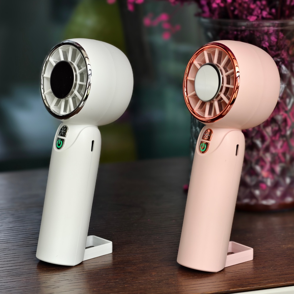 New cross-border high-speed handheld fan, desktop usb charging turbine fan, ice pack cooling pocket mini fan Item Picture