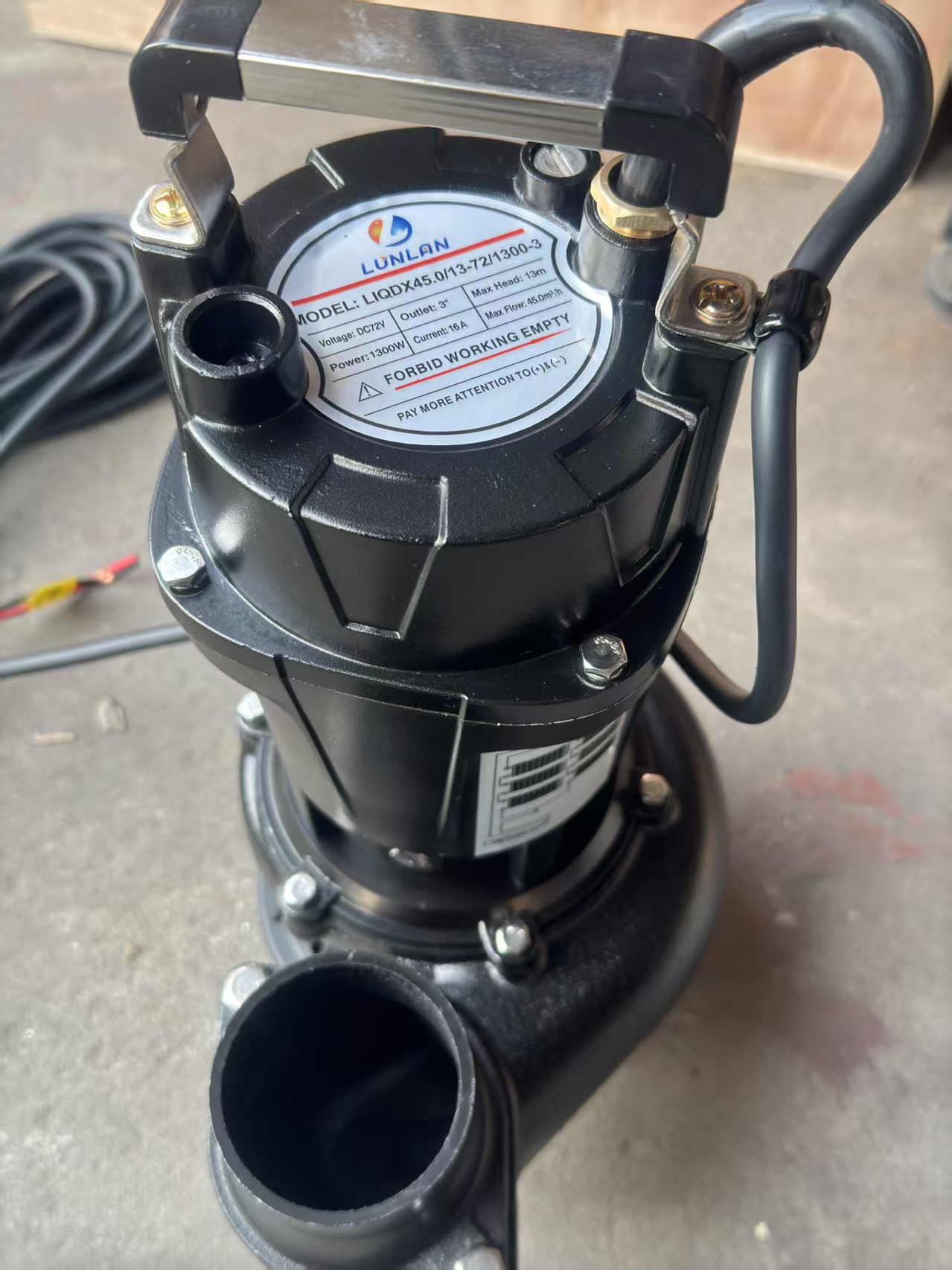 LUNLAN solar DC 17M head DC water pump Solar water pump irrigation system Specification image