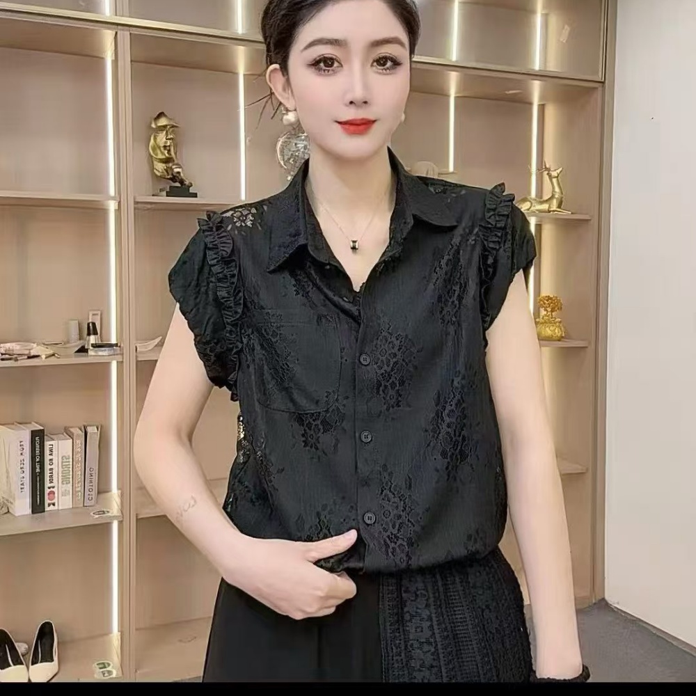 衬衫/短袖衬衫女/女装/女装女式宽松时尚休闲/女士刺绣寸衫产品图