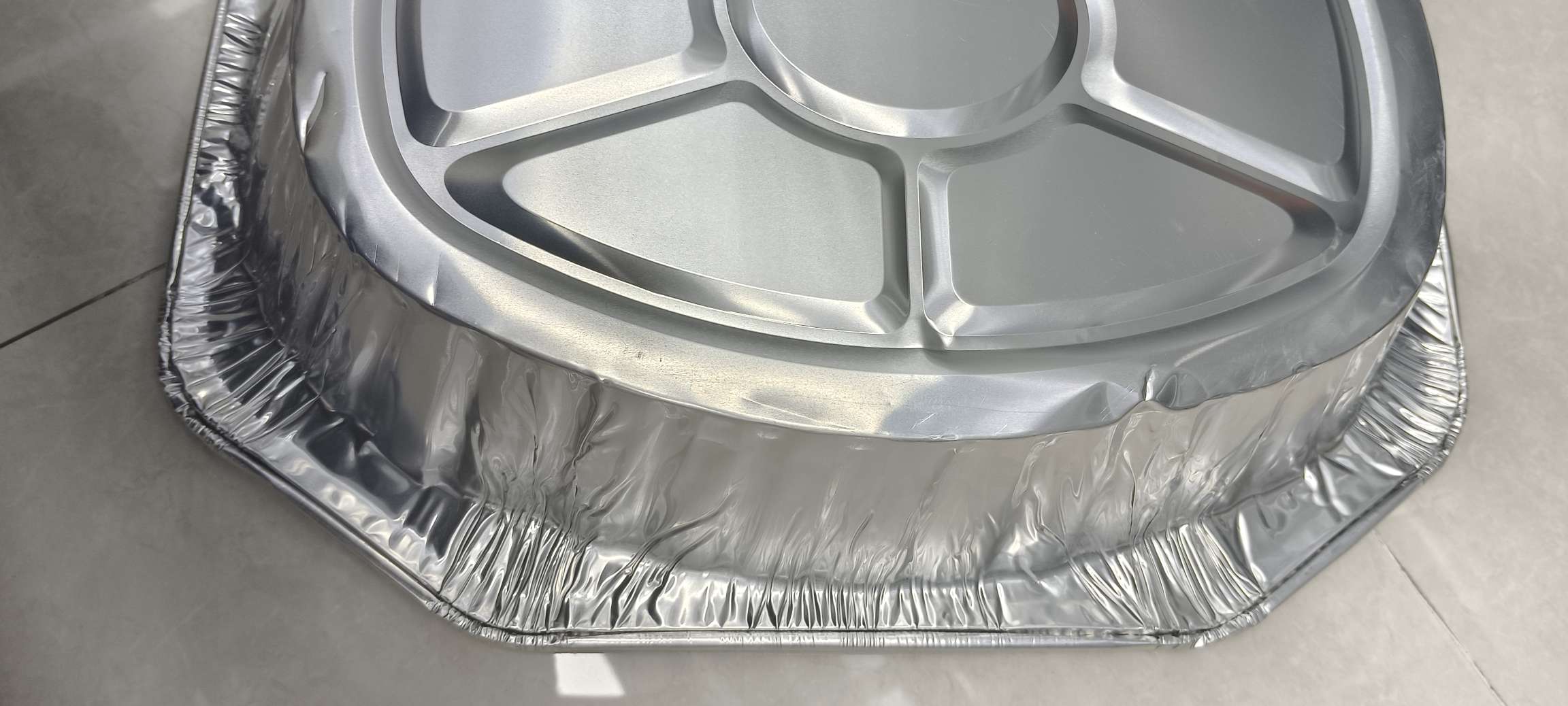 AF4450 disposable household aluminum foil container, large-sized roast chicken, aluminum foil sealed and fresh-keeping, 445*345*80mm detail image 5