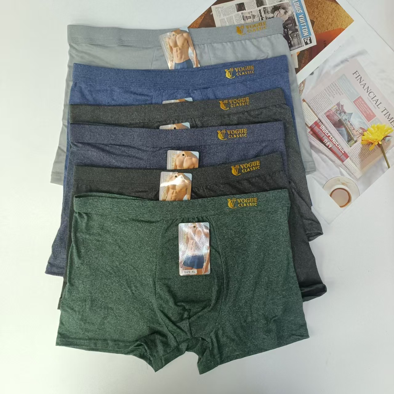 1614# Underwear for export, men's underwear, men's solid color printed briefs, fashionable and comfortable men's underwear, men's briefs, QNI details Picture