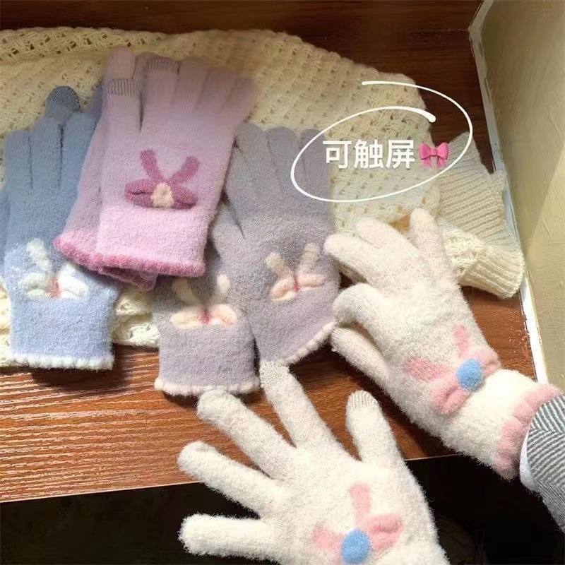 巴掌帽/山羊皮/防晒手套区/手套针织冬/骑行手套产品图