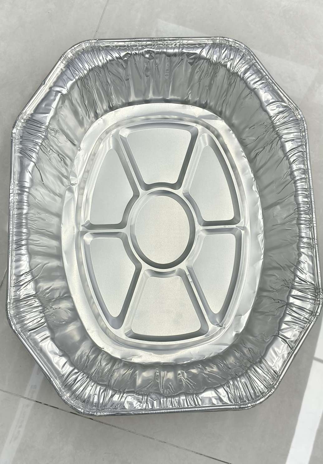 AF4450 disposable household aluminum foil container, large-sized roast chicken, aluminum foil sealed and fresh-keeping, 445*345*80mm detail image 1