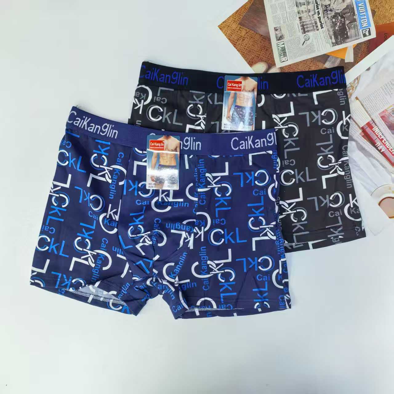 1617# Underwear for export, men's underwear, Men's solid color printed briefs, fashionable and comfortable men's underwear, Men's briefs QNI details Picture