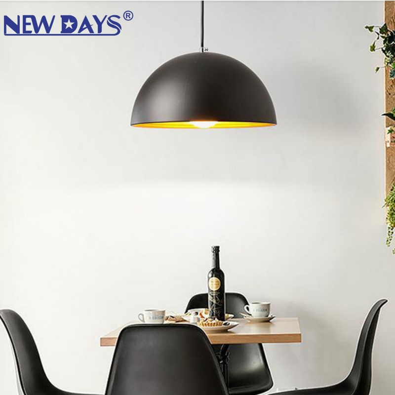 NEWDAYS brand cross-border led lighting fixtures, simple and creative semi-circular chandeliers, indoor aluminum lighting fixtures, black lampshades for living room and dining room lighting fixtures Application Scenario