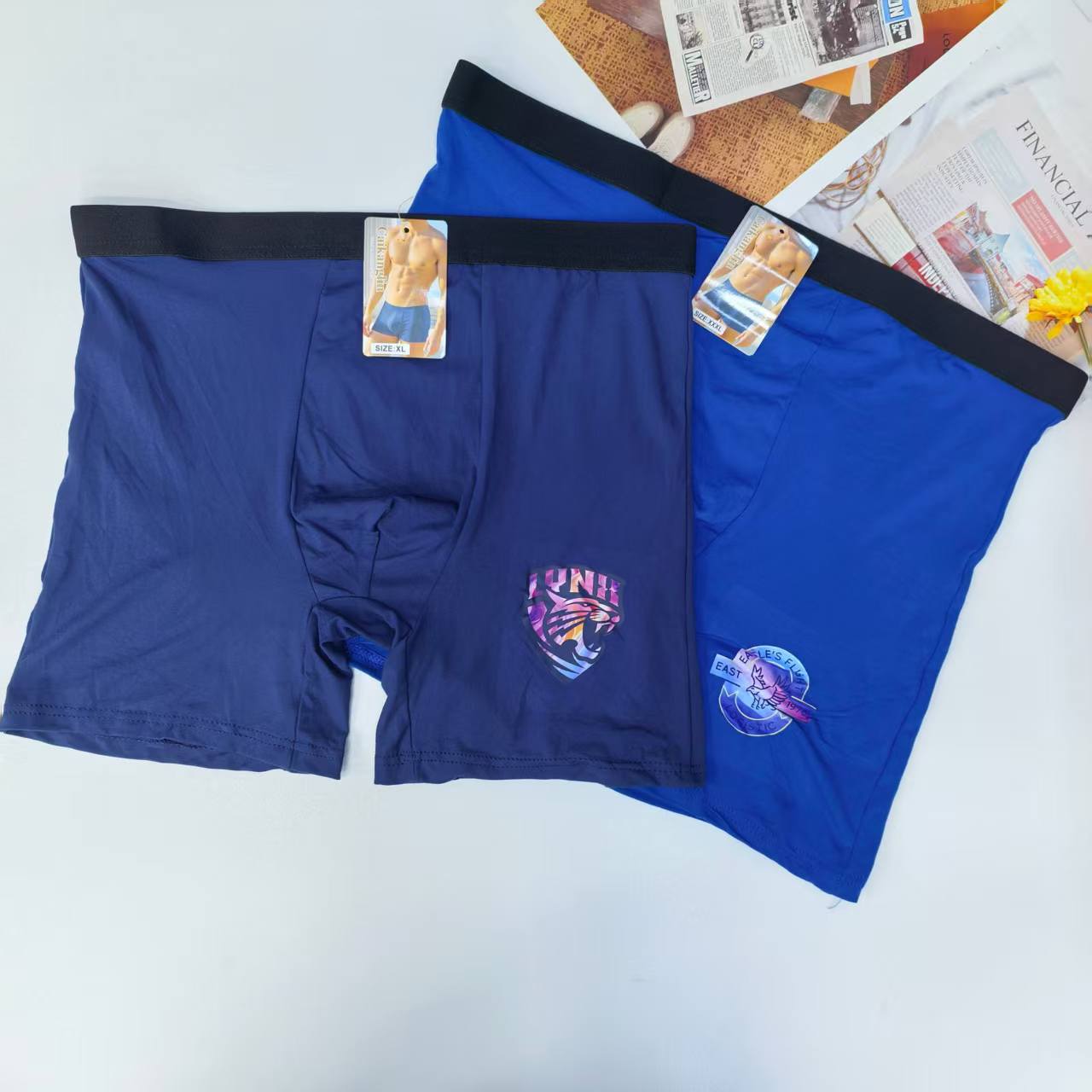 1618# Underwear for export, men's underwear, men's solid color printed briefs, fashionable and comfortable men's extended underwear, men's briefs, QNI Application Scenario