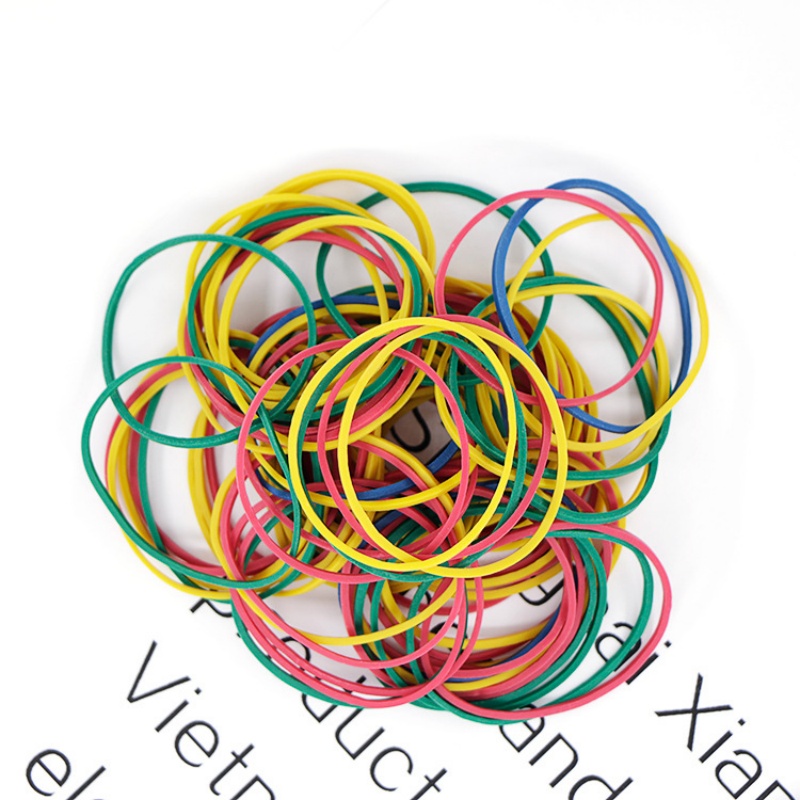 Silicone mushroom-shaped head, colored cowhide band, rubber ring, yellow thick rubber band