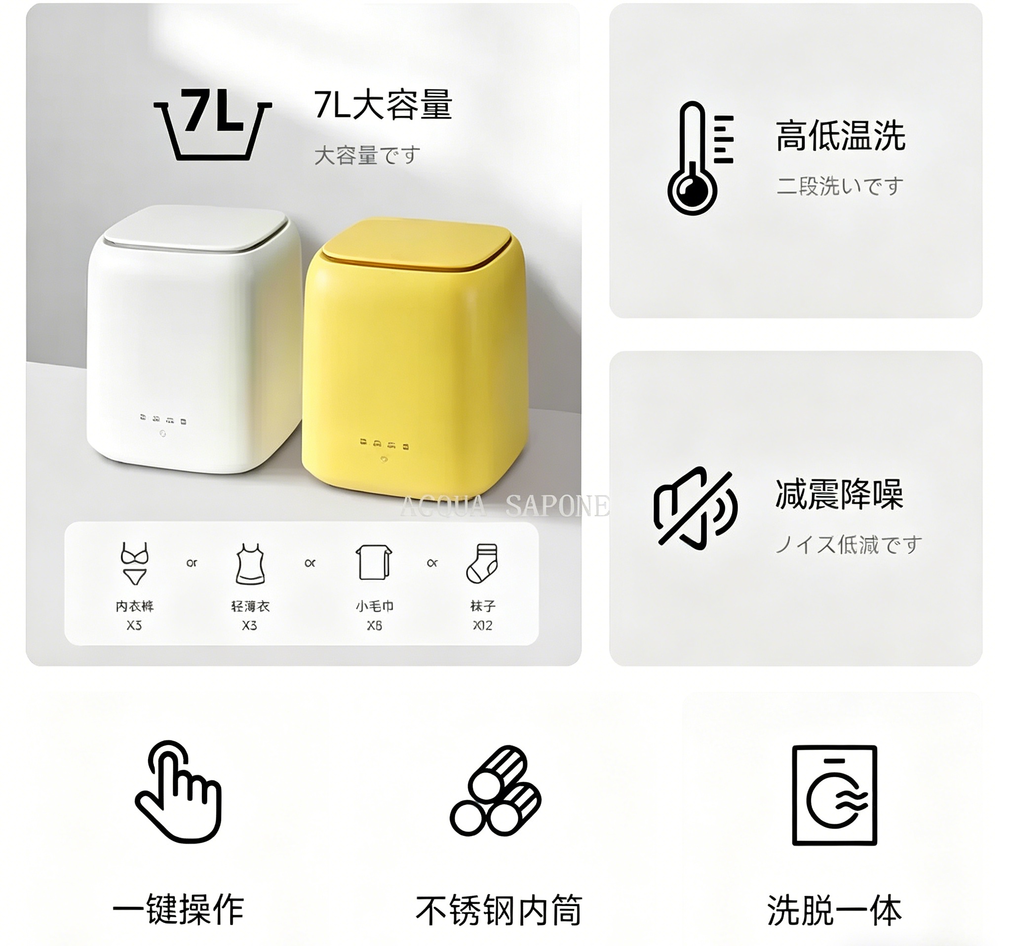 洗衣机/松下洗衣机/洗衣机波轮滚筒/内衣裤洗袜子机/美的家电细节图