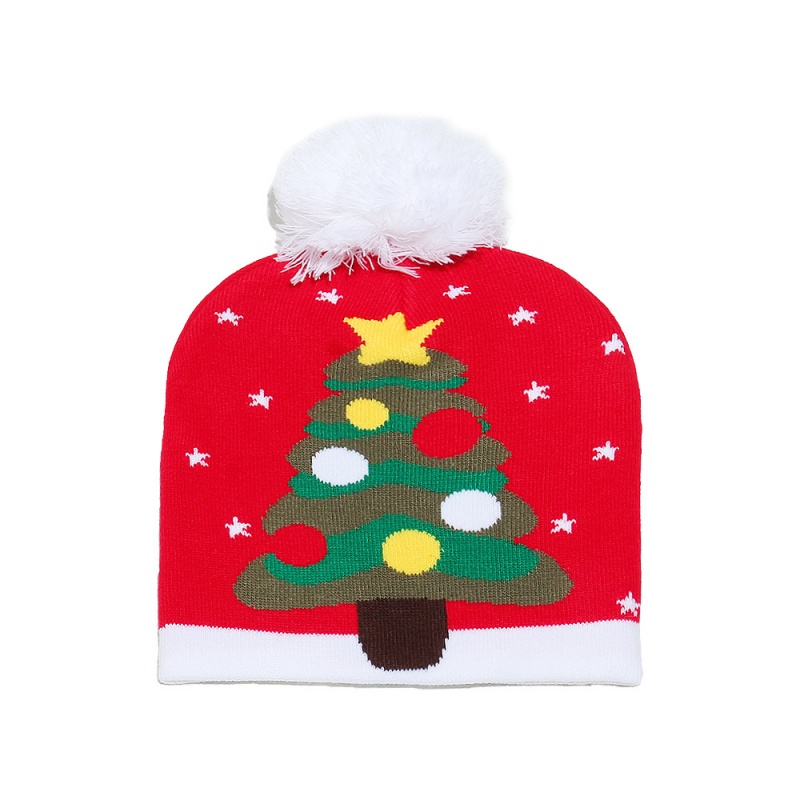 2026 Autumn/Winter new Christmas hats, cross-border Amazon Temu Santa Claus Reindeer cold hat, Christmas knitted hat for women Specification image