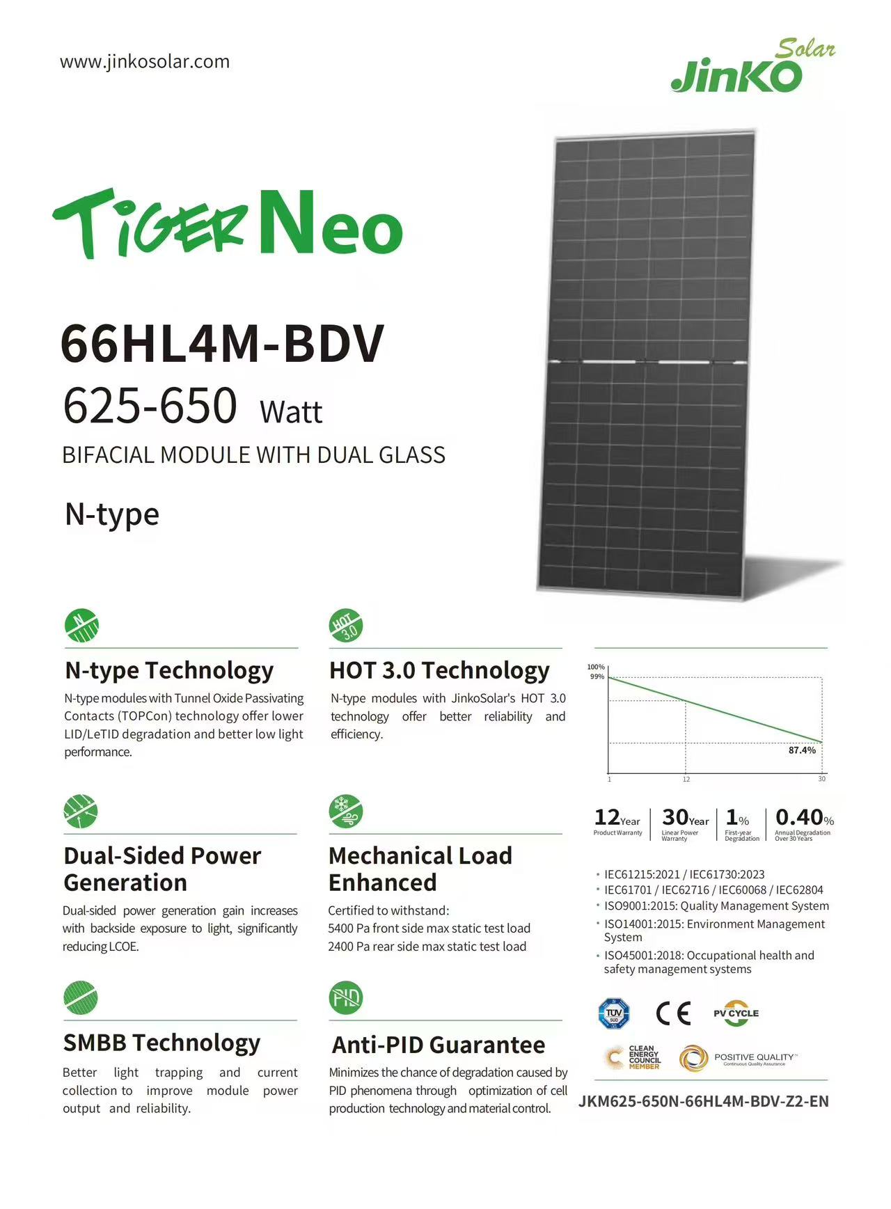 VATING STAR 625-650W N-type single crystal double-glass solar photovoltaic panel high-power solar panel pic 1