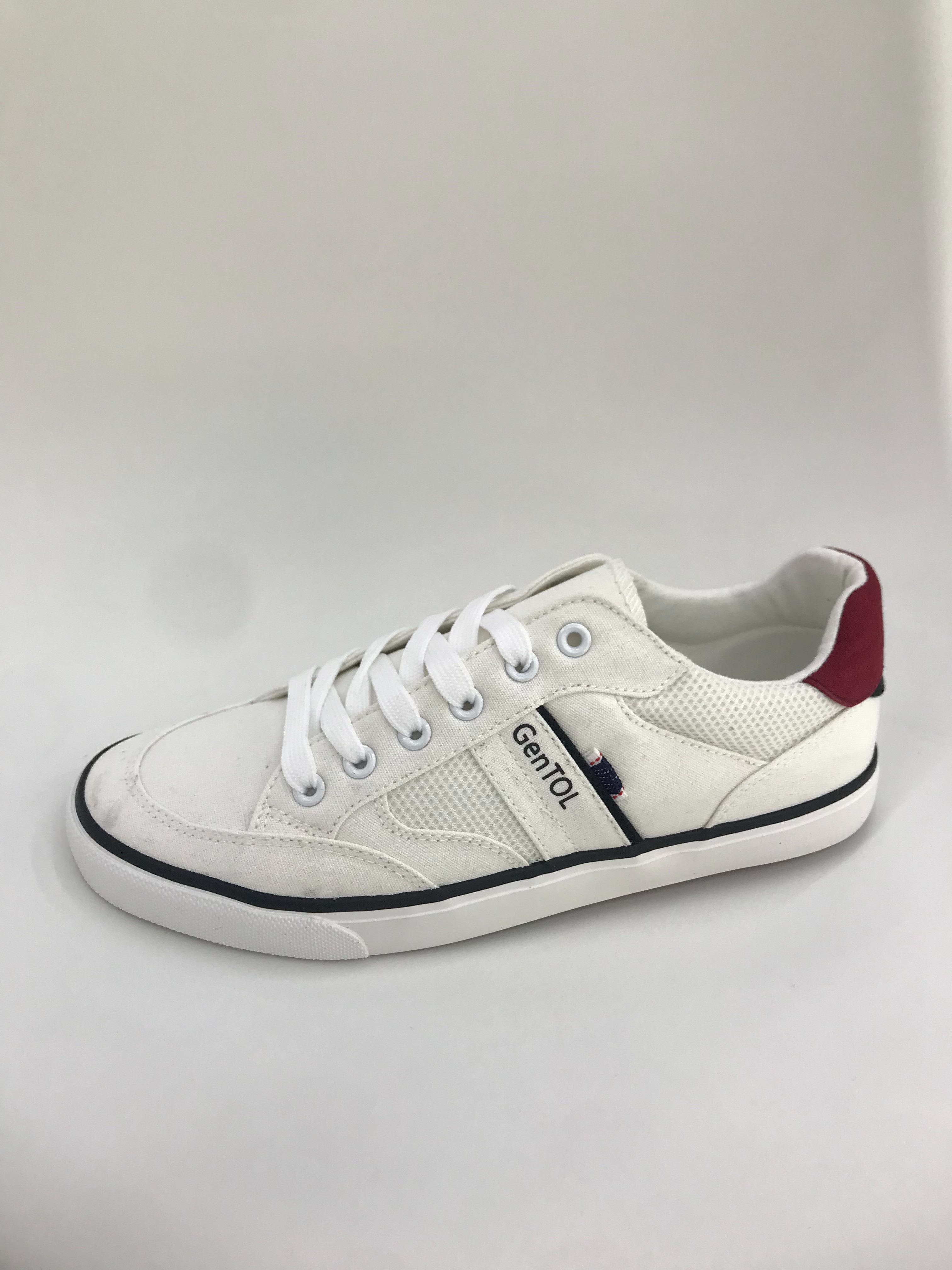 Dark blue men's canvas sports shoes, liberation shoes, flat shoes, men's style, versatile Specification drawing