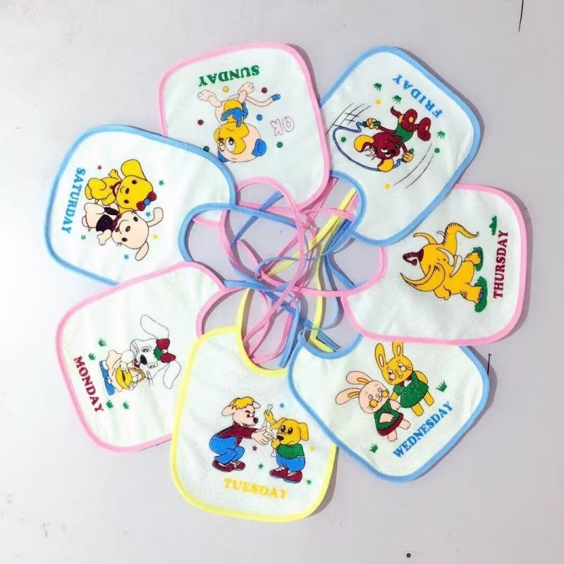 Baby saliva wipes, waterproof European and American style baby bibs for boys and girls, Class A, anti-spitting pure cotton bibs for newborns Specification image